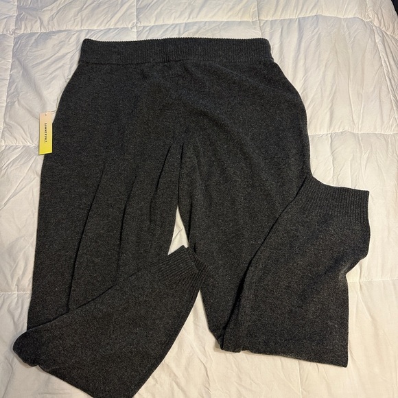 Summersalt The Coziest Cashmere Blend Lounge Set M Hoodie L Joggers Charcoal - Picture 7 of 8
